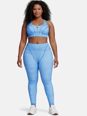 💕IVY PARK X Adidas Beyonce High-Waist Light Blue ICY Print Leggings